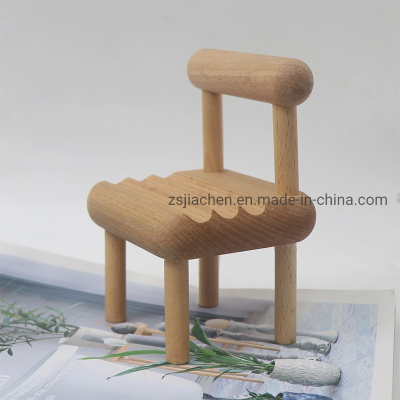 New Arrival Wooden Stool Cell Phone Stand Support Wooden Mobile Phone Holder for Girls