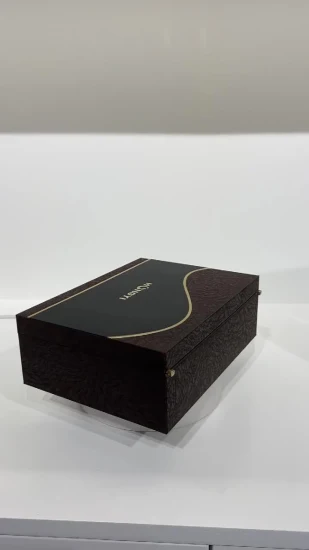 Caixa de presente de casamento Hongyi, caixa de vinho de aniversário, presente gravado personalizado, caixas de vinho de madeira, para armazenamento de madeira China MDF Perfumes orientais